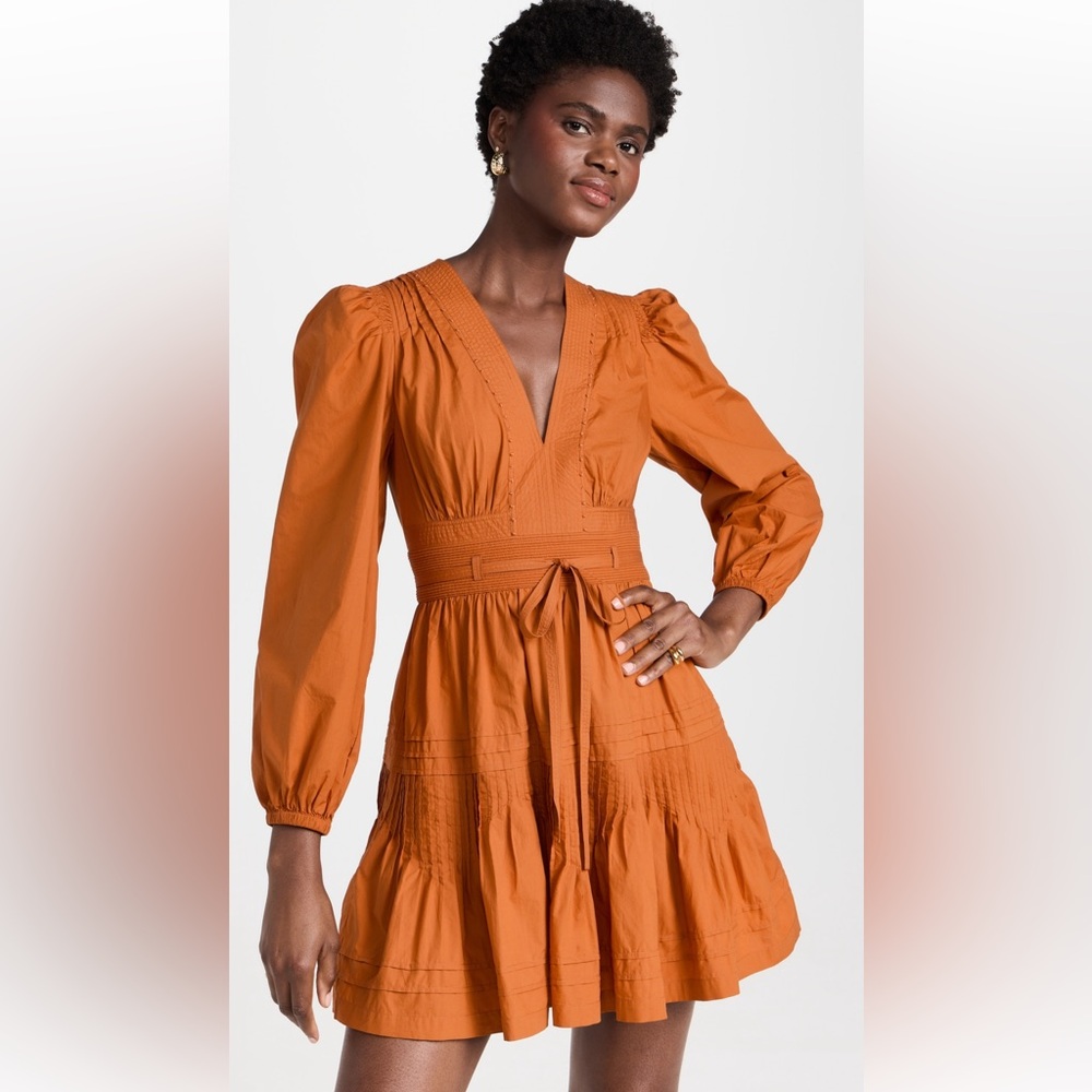 Ulla Johnson Rosalind Dress in burnt orange